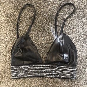 COPY - Faux leather bra top